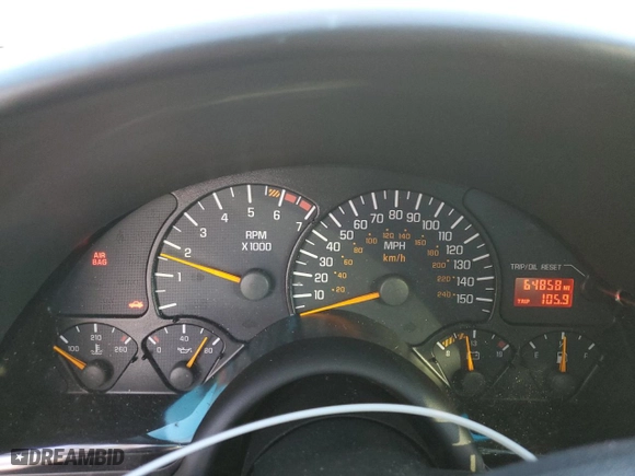 2002 Pontiac Firebird Formula with VIN 2G2FV22G822152907, listed as a Copart auction lot 87459634 with 64858 miles and Salvage Title. Bid and sale history available at carsss.com. Image 9.
