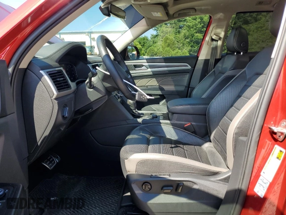 2021 Volkswagen Atlas SEL Premium R-Line with VIN 1V2FR2CA5MC537286, listed as a Copart auction lot 61811244 with 76,269 mi miles and Salvage title. Bid and sale history available at DreamBid. Image 7.