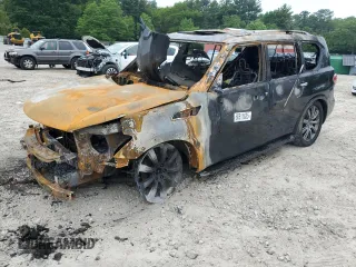 2017 Infiniti QX80 with VIN JN8AZ2NE2H9159706, listed as a Copart auction lot 60511635 with Not provided miles and Salvage title. Bid and sale history available at DreamBid. Image 1.