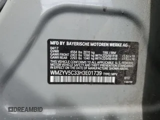 2017 MINI Countryman Cooper z VIN WMZYV5C33H3E01739, wystawiony jako Copart lot #52601615 z przebiegiem Nie podano mil oraz Nie do naprawy • Non repairable. Historia ofert i sprzedaży dostępna na DreamBid. Obrazek 12.
