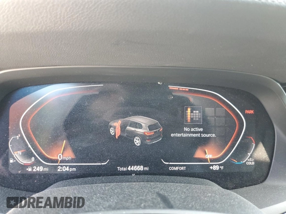 2019 BMW X5 xDrive40i with VIN 5UXCR6C59KLL25162, listed as a Copart auction lot 43367083 with 44,668 mi miles. Bid and sale history available at carsss.com. Image 9.