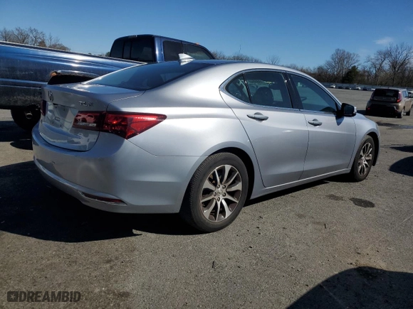 2015 Acura TLX with VIN 19UUB1F34FA029685, listed as a Copart auction lot 49880405 with 165,479 mi miles and Salvage Title. Bid and sale history available at carsss.com. Image 3.