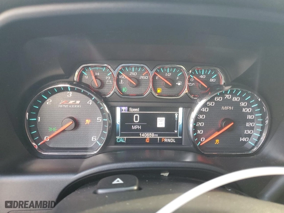 2017 Chevrolet Silverado 1500 LTZ with VIN 3GCUKSECXHG440566, listed as a Copart auction lot 51677165 with 140,659 mi miles and Salvage Title. Bid and sale history available at carsss.com. Image 9.