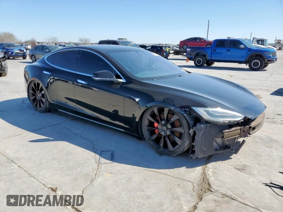 2019 Tesla Model S 100D with VIN 5YJSA1E46KF331936, listed as a Copart auction lot 49639135 with 20,499 mi miles and Salvage title. Bid and sale history available at DreamBid. Image 4.