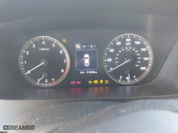 2015 Hyundai Sonata 2.4L SE with VIN 5NPE24AF5FH122097, listed as a IAAI auction lot 42065663 with 218,586 mi miles. Bid and sale history available at carsss.com. Image 7.