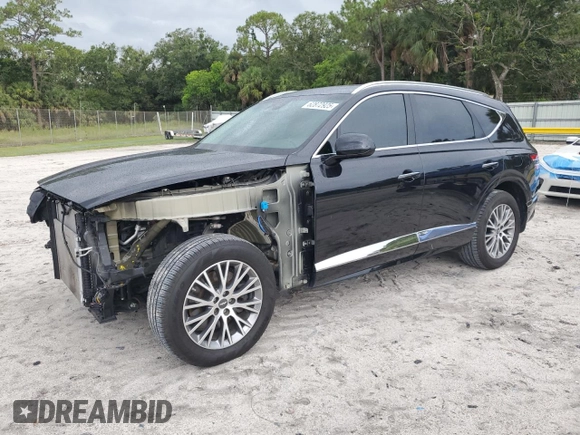 2021 Genesis GV80 with VIN KMUHB4SB7MU046455, listed as a Copart auction lot 62872925 with 52,340 mi miles and Salvage title. Bid and sale history available at DreamBid. Image 1.