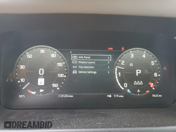 2024 Land Rover Defender S with VIN SALEJ7EX9R2343479, listed as a Copart auction lot 84972984 with 3,124 mi miles and Salvage title. Bid and sale history available at DreamBid. Image 9.