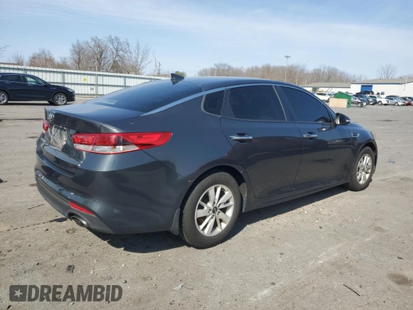 2016 Kia Optima LX with VIN 5XXGT4L39GG020694, listed as a Copart auction lot 47750655 with 120,698 mi miles and Salvage Title. Bid and sale history available at carsss.com. Image 3.