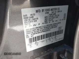 2023 Ford Mustang Mach-E Premium с VIN 3FMTK3SU3PMA83516, выставлен на аукционе IAAI как лот 42319485 с пробегом 8 802 миль миль и . История ставок и продаж доступна на DreamBid. Изображение 9.