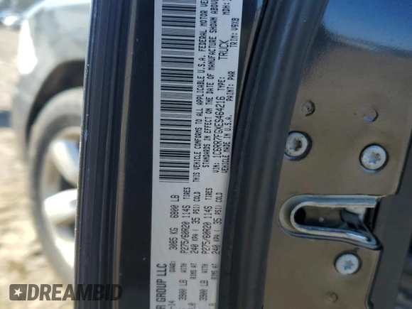 2014 Ram 1500 Tradesman with VIN 1C6RR7FGXES464216, listed as a Copart auction lot 44932025 with 250,893 mi miles and Clean Title. Bid and sale history available at carsss.com. Image 14.