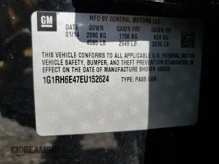 2014 Chevrolet Volt with VIN 1G1RH6E47EU152624, listed as a Copart auction lot 56297575 with 177,104 mi miles and Clean Title. Bid and sale history available at DreamBid. Image 12.