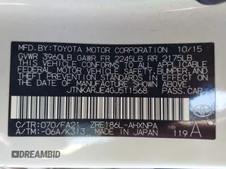2016 Scion iM z VIN JTNKARJE4GJ511568, wystawiony jako IAAI lot #41787401 z przebiegiem 77 743 mil mil oraz . Historia ofert i sprzedaży dostępna na DreamBid. Obrazek 9.