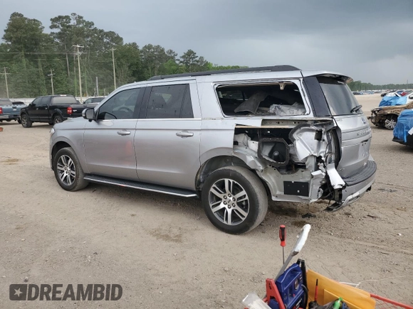 2022 Ford Expedition Max XLT with VIN 1FMJK1HT2NEA14989, listed as a Copart auction lot 54186415 with 50,243 mi miles and Salvage title. Bid and sale history available at DreamBid. Image 2.