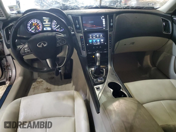 2017 Infiniti Q50 Signature Edition with VIN JN1EV7AP4HM738659, listed as a Copart auction lot 63896853 with 71,918 mi miles and Salvage title. Bid and sale history available at DreamBid. Image 8.