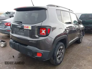 2017 Jeep Renegade Sport with VIN ZACCJBAB7HPE73406, listed as a IAAI auction lot 41721971 with 72,376 mi miles and . Bid and sale history available at carsss.com. Image 4.