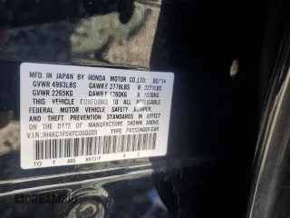 2015 Acura RLX Tech Pkg with VIN JH4KC1F5XFC000005, listed as a Copart auction lot 75747444 with 84,634 mi miles and Salvage Title. Bid and sale history available at carsss.com. Image 12.
