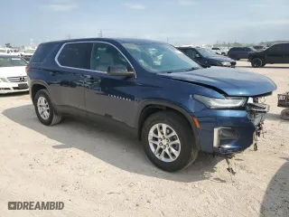 2022 Chevrolet Traverse LS with VIN 1GNERFKW7NJ169151, listed as a Copart auction lot 53361845 with 45,178 mi miles and Salvage Title. Bid and sale history available at carsss.com. Image 4.