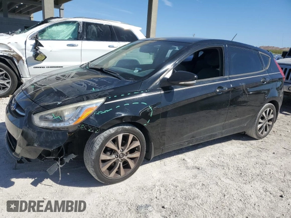2015 Hyundai Accent Sport with VIN KMHCU5AE8FU233100, listed as a Copart auction lot 47982475 with 146,960 mi miles and Salvage Title. Bid and sale history available at carsss.com. Image 1.