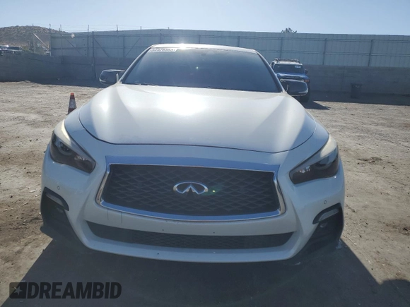 2018 Infiniti Q50 Red Sport 400 with VIN JN1FV7AP3JM461528, listed as a Copart auction lot 54928565 with 91,501 mi miles and Clean Title. Bid and sale history available at DreamBid. Image 5.