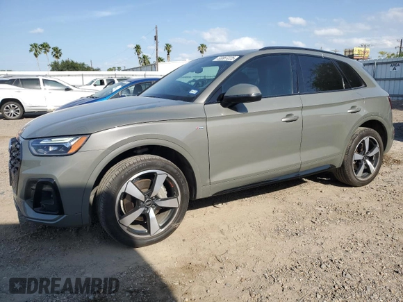 2023 Audi Q5 S line Premium Plus with VIN WA1EAAFYXP2172518, listed as a Copart auction lot 53387225 with 20,934 mi miles and Salvage title. Bid and sale history available at DreamBid. Image 1.
