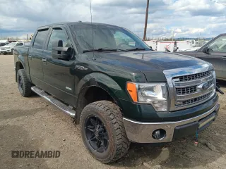 2013 Ford F-150 XL with VIN 1FTFW1ET7DKF86532, listed as a Copart auction lot 57593085 with 128,269 mi miles and Salvage title. Bid and sale history available at DreamBid. Image 4.