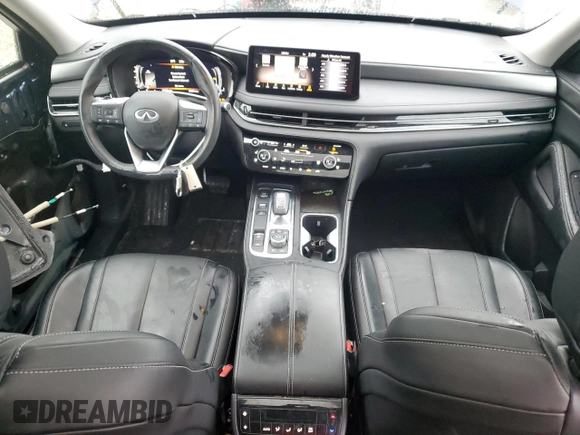 2022 Infiniti QX60 Luxe with VIN 5N1DL1FS6NC330038, listed as a Copart auction lot 43264245 with 28,453 mi miles and Salvage title. Bid and sale history available at DreamBid. Image 8.