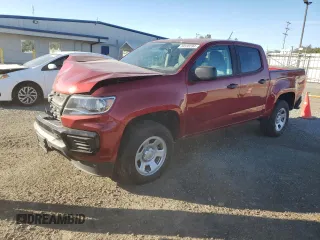 2021 Chevrolet Colorado 2WD Work Truck z VIN 1GCGSBEN0M1174272, wystawiony jako Copart lot #84538594 z przebiegiem 58 052 mil mil oraz Szkoda całkowita • Salvage title. Historia ofert i sprzedaży dostępna na DreamBid. Obrazek 1.