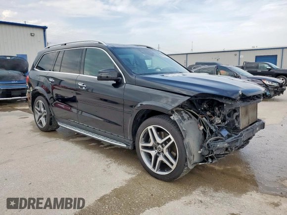 2017 Mercedes-Benz GLS 550 with VIN 4JGDF7DE9HA776627, listed as a Copart auction lot 56733755 with 89,242 mi miles and Salvage title. Bid and sale history available at DreamBid. Image 4.