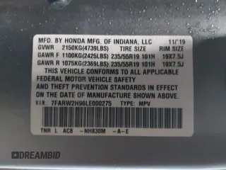 2020 Honda CR-V Touring with VIN 7FARW2H96LE000275, listed as a IAAI auction lot 41600759 with 78,078 mi miles and . Bid and sale history available at DreamBid. Image 9.