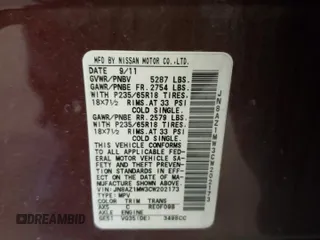 2012 Nissan Murano SL with VIN JN8AZ1MW3CW202173, listed as a Copart auction lot 70226584 with 202,843 mi miles and Clean Title. Bid and sale history available at carsss.com. Image 14.