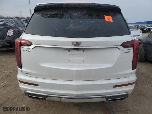 2022 Cadillac XT6 Premium Luxury with VIN 1GYKPDRS7NZ121220, listed as a Copart auction lot 43871165 with NaN miles and Non Repairable. Bid and sale history available at carsss.com. Image 6.