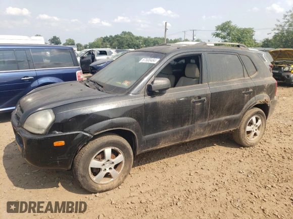 2005 Hyundai Tucson GL with VIN KM8JM12BX5U075930, listed as a Copart auction lot 67500484 with 141,028 mi miles and Salvage Title. Bid and sale history available at carsss.com. Image 1.