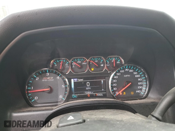 2018 Chevrolet Silverado 1500 LT with VIN 3GCUKREC6JG318026, listed as a Copart auction lot 50734205 with 73,364 mi miles and Salvage Title. Bid and sale history available at carsss.com. Image 9.