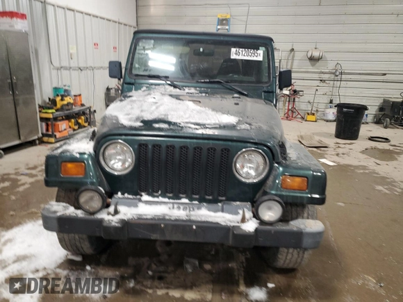 1999 Jeep Wrangler Sahara with VIN 1J4FY49SXXP451964, listed as a Copart auction lot 46120595 with 162,944 mi miles and Clean Title. Bid and sale history available at carsss.com. Image 5.