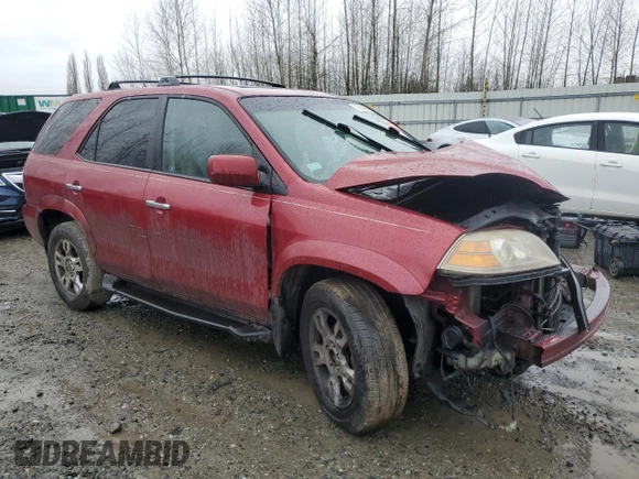 2004 Acura MDX Touring Pkg RES w/Nav with VIN 2HNYD18974H531224, listed as a Copart auction lot 43263665 with 0 mi miles and Salvage Title. Bid and sale history available at carsss.com. Image 4.