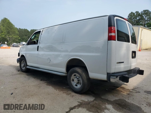2023 Chevrolet Express Cargo with VIN 1GCWGAFP3P1127328, listed as a Copart auction lot 59623345 with Not provided miles and Salvage title. Bid and sale history available at DreamBid. Image 2.