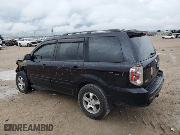 2006 Honda Pilot EX-L with VIN 5FNYF28516B003593, listed as a Copart auction lot 53879665 with 153,264 mi miles and Salvage Title. Bid and sale history available at DreamBid. Image 2.