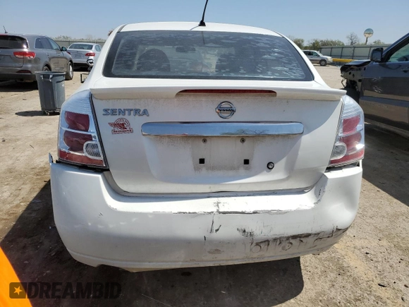 2012 Nissan Sentra S with VIN 3N1AB6AP9CL616383, listed as a Copart auction lot 51924265 with 168,147 mi miles and Salvage Title. Bid and sale history available at DreamBid. Image 6.