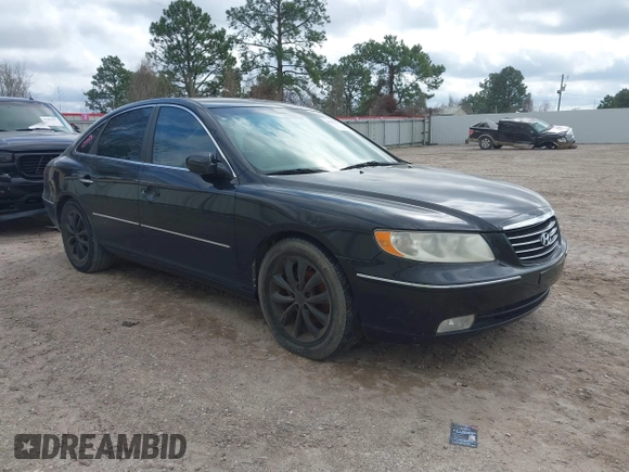 2006 Hyundai Azera SE with VIN KMHFC46F16A087393, listed as a IAAI auction lot 41475177 with 124,197 mi miles and . Bid and sale history available at DreamBid. Image 1.