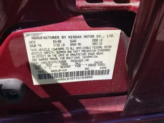 2000 Nissan Altima XE with VIN 1N4DL01D7YC193998, listed as a IAAI auction lot 41877560 with 177,697 mi miles. Bid and sale history available at carsss.com. Image 9.