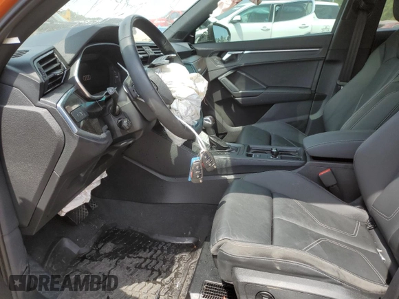 2022 Audi Q3 S line Premium Plus with VIN WA1EECF36N1069443, listed as a Copart auction lot 52742355 with 46,898 mi miles and Salvage title. Bid and sale history available at DreamBid. Image 7.