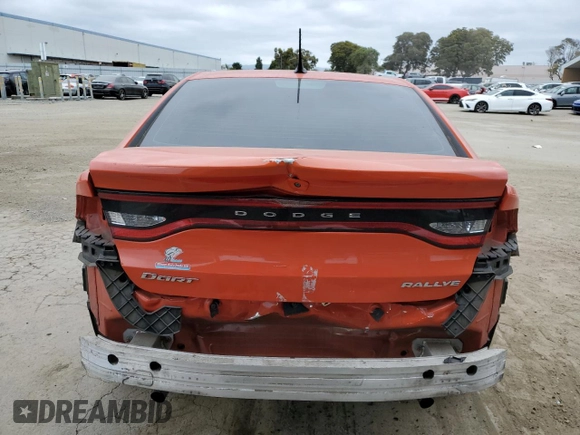 2015 Dodge Dart SXT with VIN 1C3CDFBB0FD316054, listed as a Copart auction lot 54510425 with 86,091 mi miles and Salvage title. Bid and sale history available at DreamBid. Image 6.