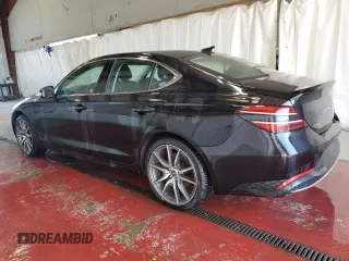 2023 Genesis G70 2.0T with VIN KMTG34TA8PU128993, listed as a Copart auction lot 72063714 with 24,629 mi miles and Clean Title. Bid and sale history available at DreamBid. Image 2.