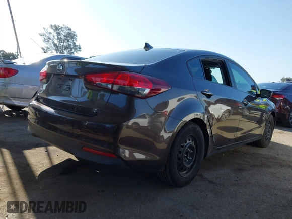 2017 Kia Forte LX with VIN 3KPFK4A72HE118996, listed as a IAAI auction lot 41978859 with 75,191 mi miles. Bid and sale history available at carsss.com. Image 4.