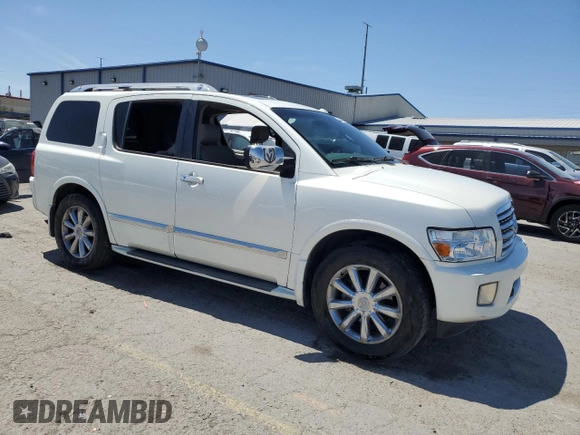 2008 Infiniti QX56 with VIN 5N3AA08C48N908968, listed as a Copart auction lot 53845735 with 166,339 mi miles and Salvage Title. Bid and sale history available at DreamBid. Image 4.