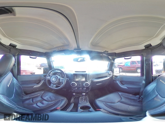 2014 Jeep Wrangler Unlimited Sahara with VIN 1C4BJWEG1EL107711, listed as a Copart auction lot 46976855 with 0 mi miles and Salvage Title. Bid and sale history available at carsss.com. Image 13.