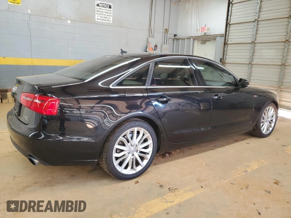 2012 Audi A6 Premium Plus with VIN WAUGGAFC6CN168991, listed as a Copart auction lot 47970195 with 117,628 mi miles and Salvage title. Bid and sale history available at DreamBid. Image 3.