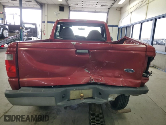 2001 Ford Ranger XL with VIN 1FTYR10C61TA40124, listed as a Copart auction lot 48943325 with 196,810 mi miles and Salvage title. Bid and sale history available at DreamBid. Image 6.