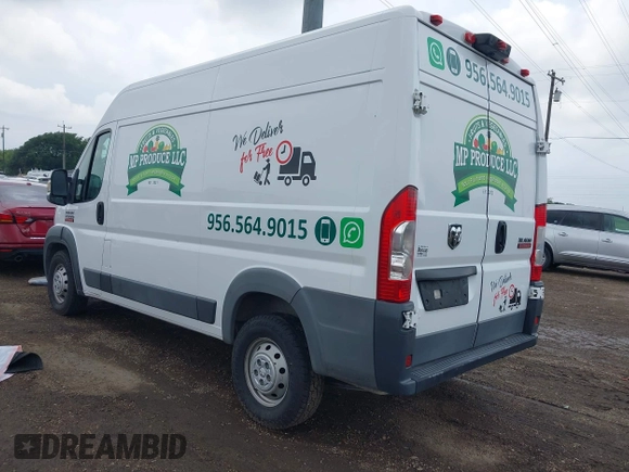 2018 Ram ProMaster Cargo with VIN 3C6TRVCG8JE112828, listed as a IAAI auction lot 41928359 with 184,269 mi miles and . Bid and sale history available at DreamBid. Image 3.