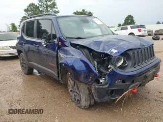 2018 Jeep Renegade Trailhawk with VIN ZACCJBCB5JPH58897, listed as a IAAI auction lot 42299048 with 77,204 mi miles and . Bid and sale history available at DreamBid. Image 1.